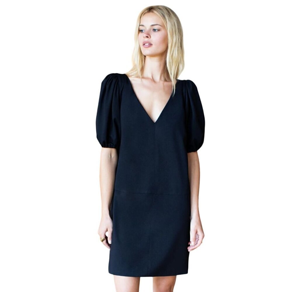 Emerson Fry Elle Dress Black‎ Ponte Elevated Staple LBD Minimal Women Small NWT
